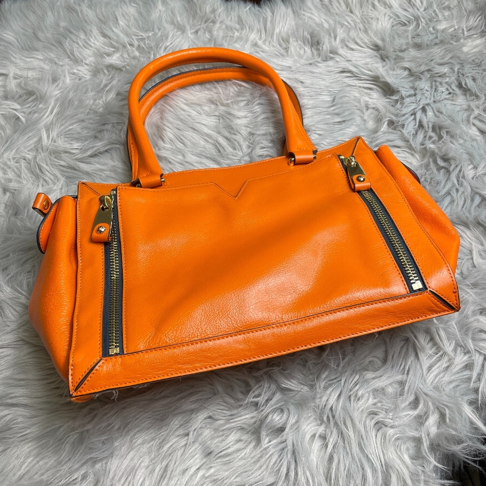 Vince Camuto Orange Zipper Front Purse